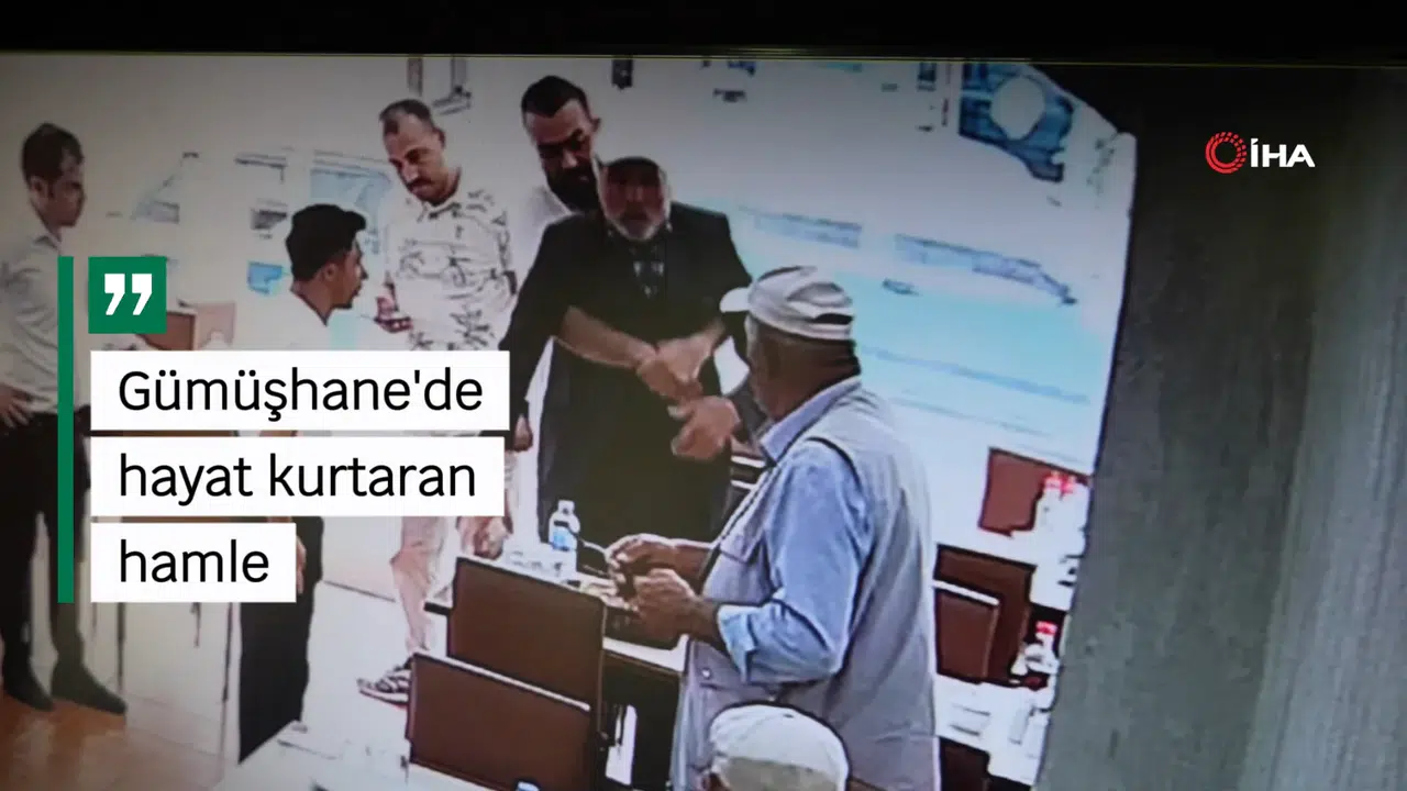 Gümüşhane’de boğazına yemek kaçan yaşlı adamı Heimlich manevrasıyla kurtardı #haberi, #haberleri, #Gümüşhane #haber