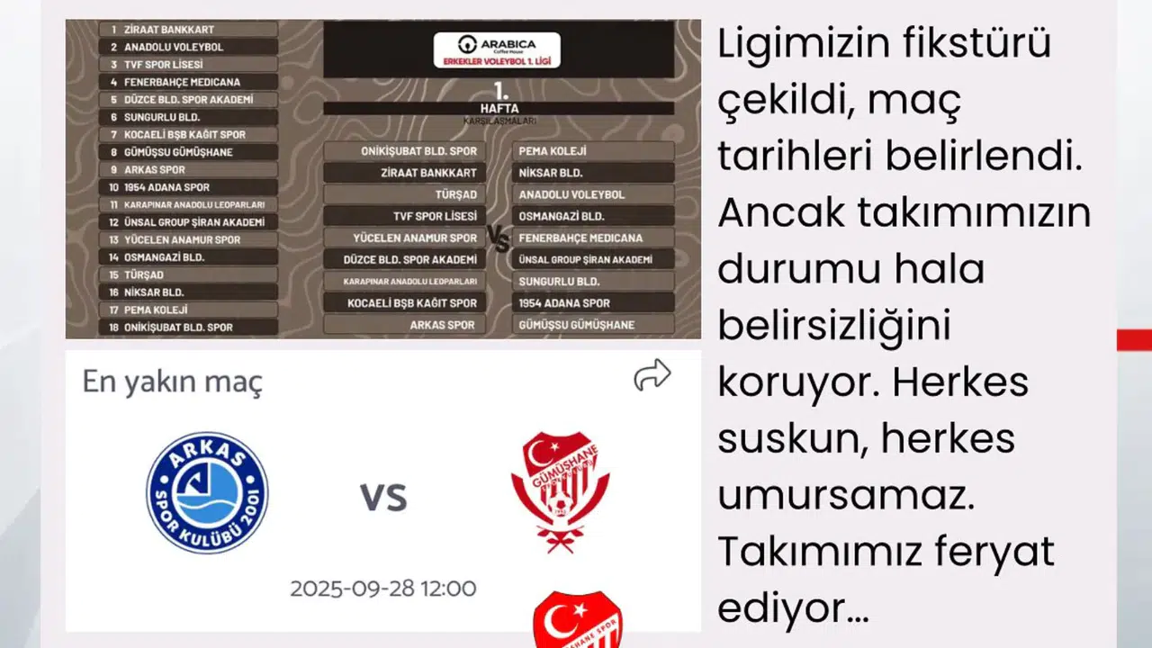 Bu utanç bize yeter! Gümüşsu Gümüşhane, ilk maçına çıkamıyor #haberi, #haberleri, #Gümüşhane #haber