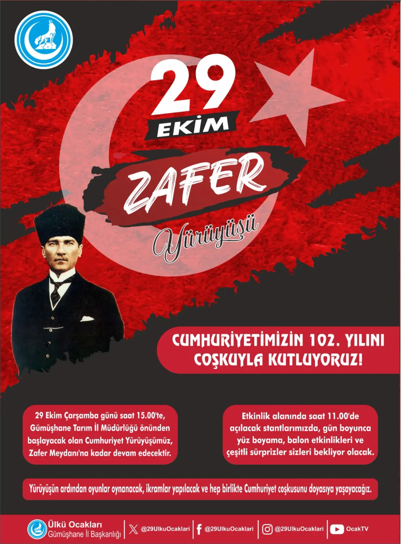 Ülkü Ocakları’ndan Zafer Yürüyüşü daveti!