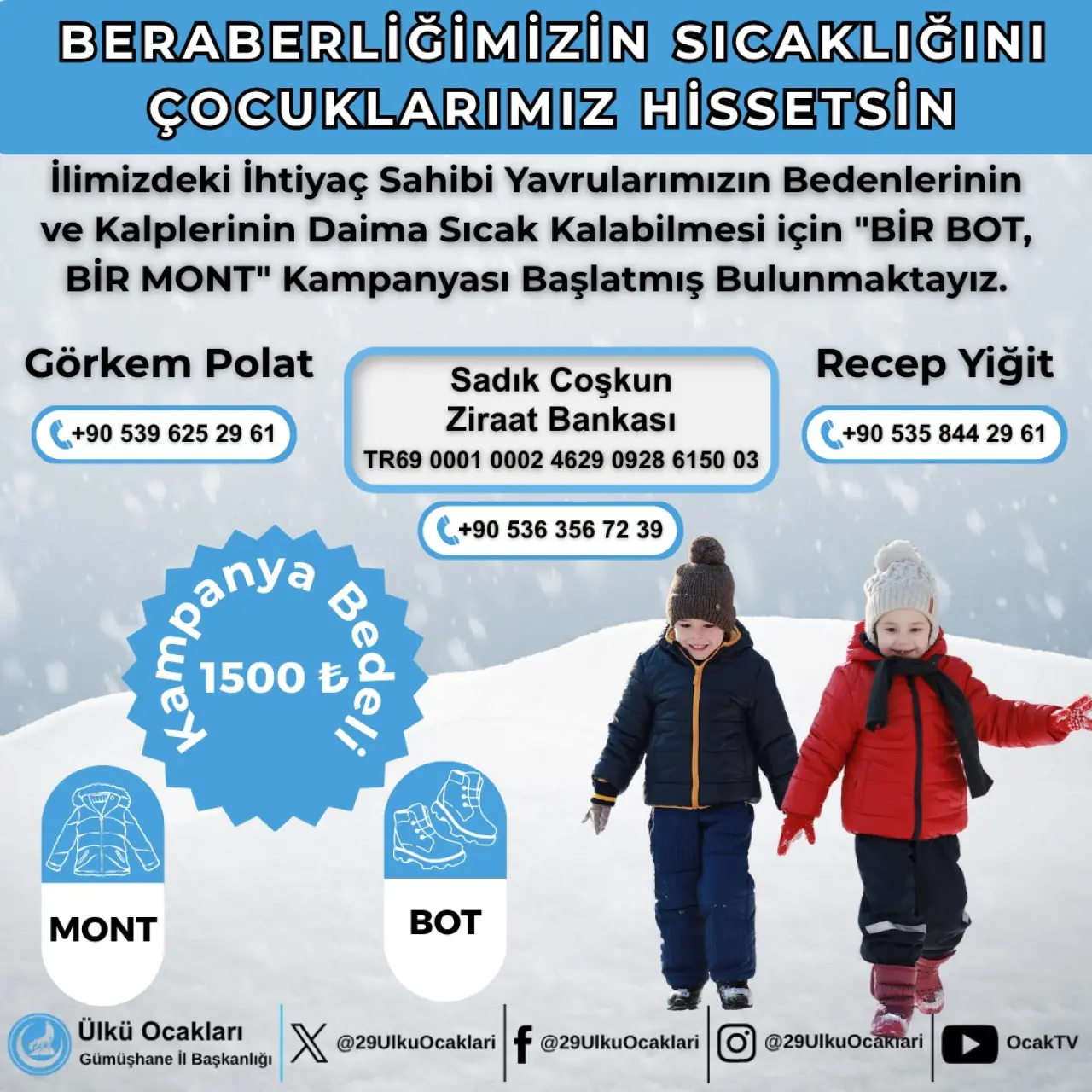 Gümüşhane Ülkü Ocakları’ndan Gönül Seferberliği: Bir Bot Bir Mont