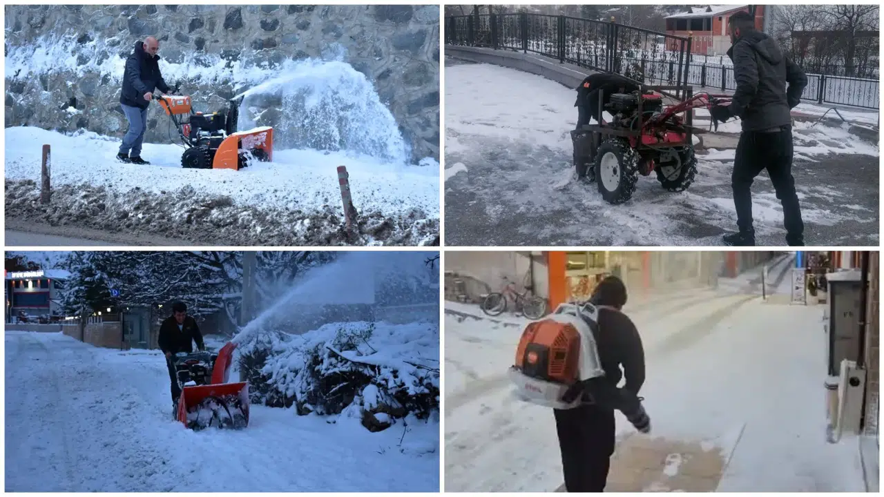 Gümüşhane Belediyesinden karla mücadeleye teknolojik ekipman desteği