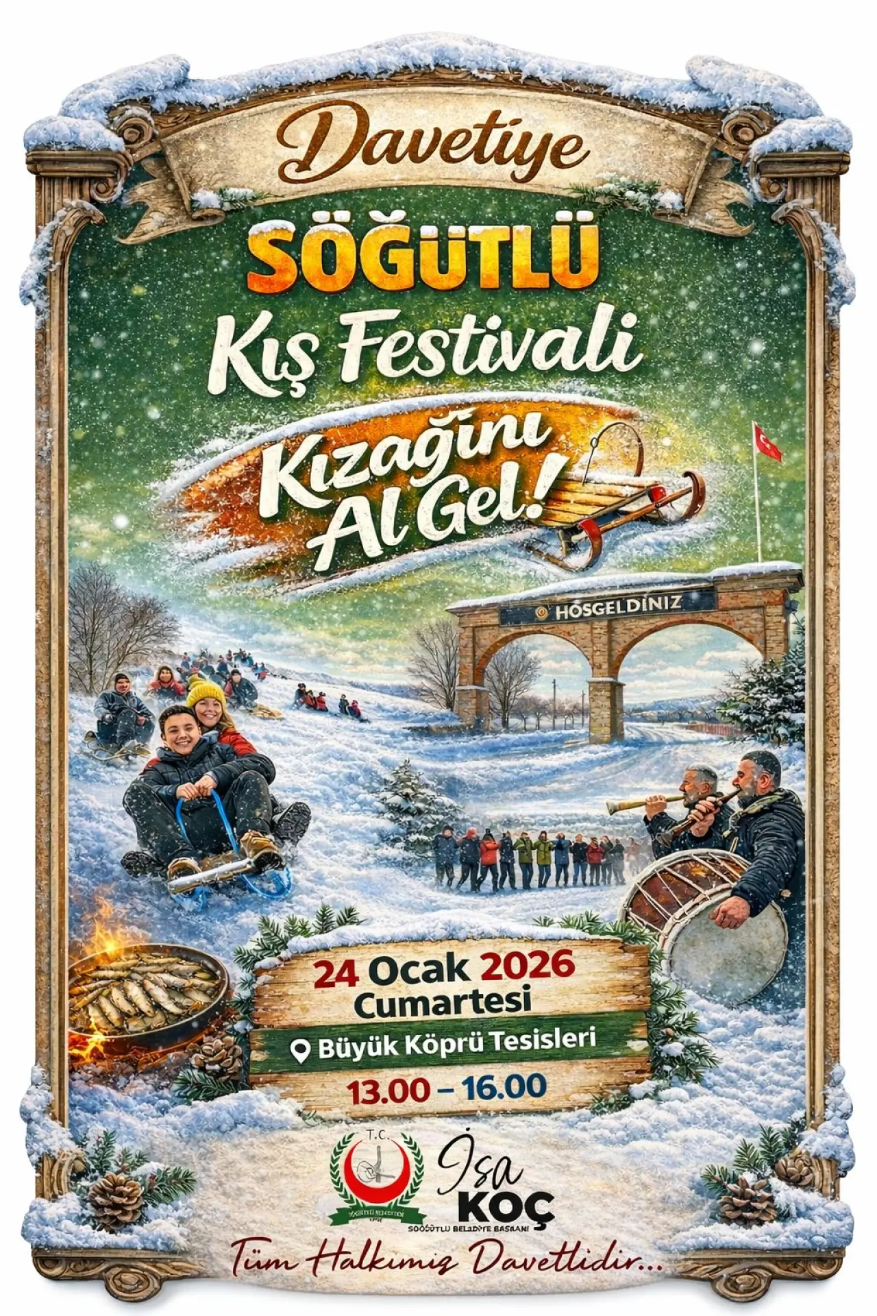 Söğütlü Belediyesi Geleneksel Kış Festivali İçin Hazırlıklarını Tamamladı