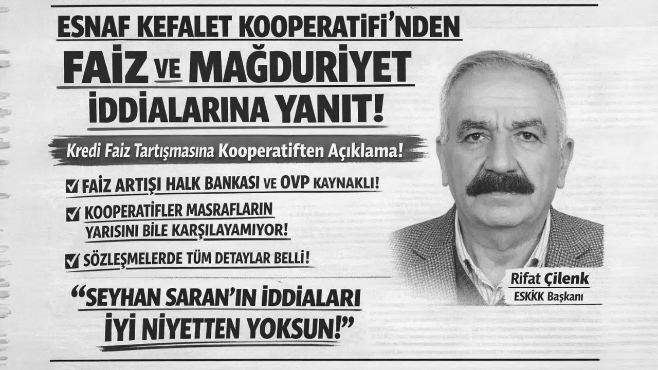 Gümüşhane Esnaf ve Sanatkarlar Kredi Kefalet Kooperatifi’nden Faiz ve Mağduriyet İddialarına Yanıt