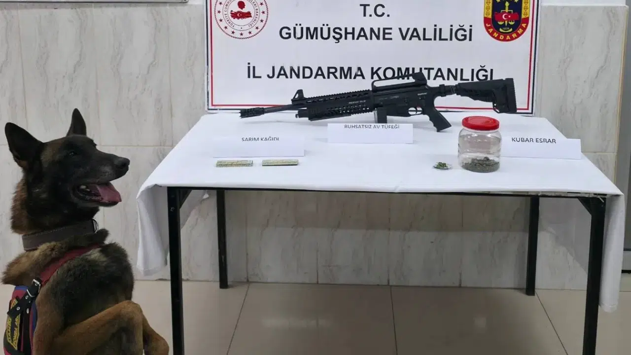 Jandarma’dan Kürtün’de Uyuşturucu Operasyonu