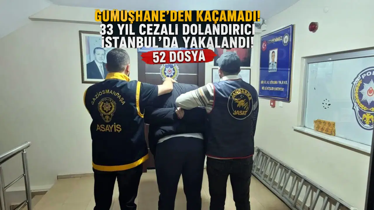 52 Farklı Suç, 33 Yıl Ceza: Gümüşhane JASAT’tan Kaçamadı!