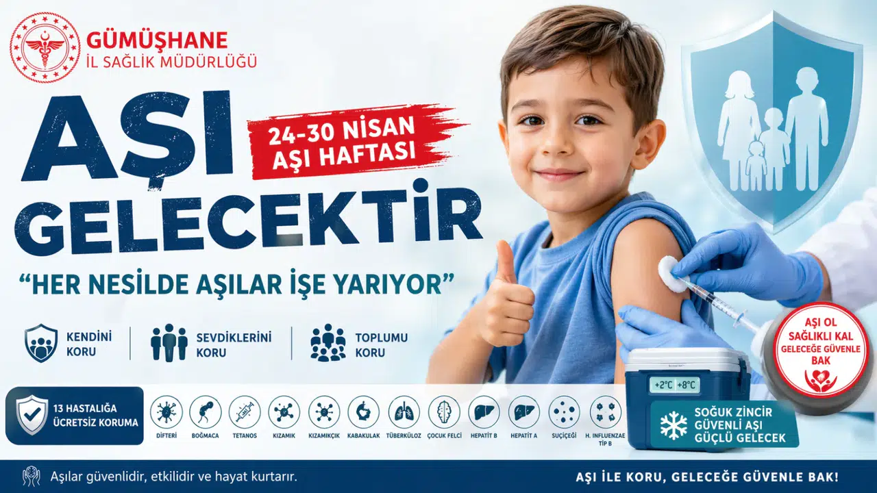 Gümüşhane İl Sağlık Müdürlüğü’nden ‘Aşı Haftası’ Açıklaması: Aşı Gelecektir