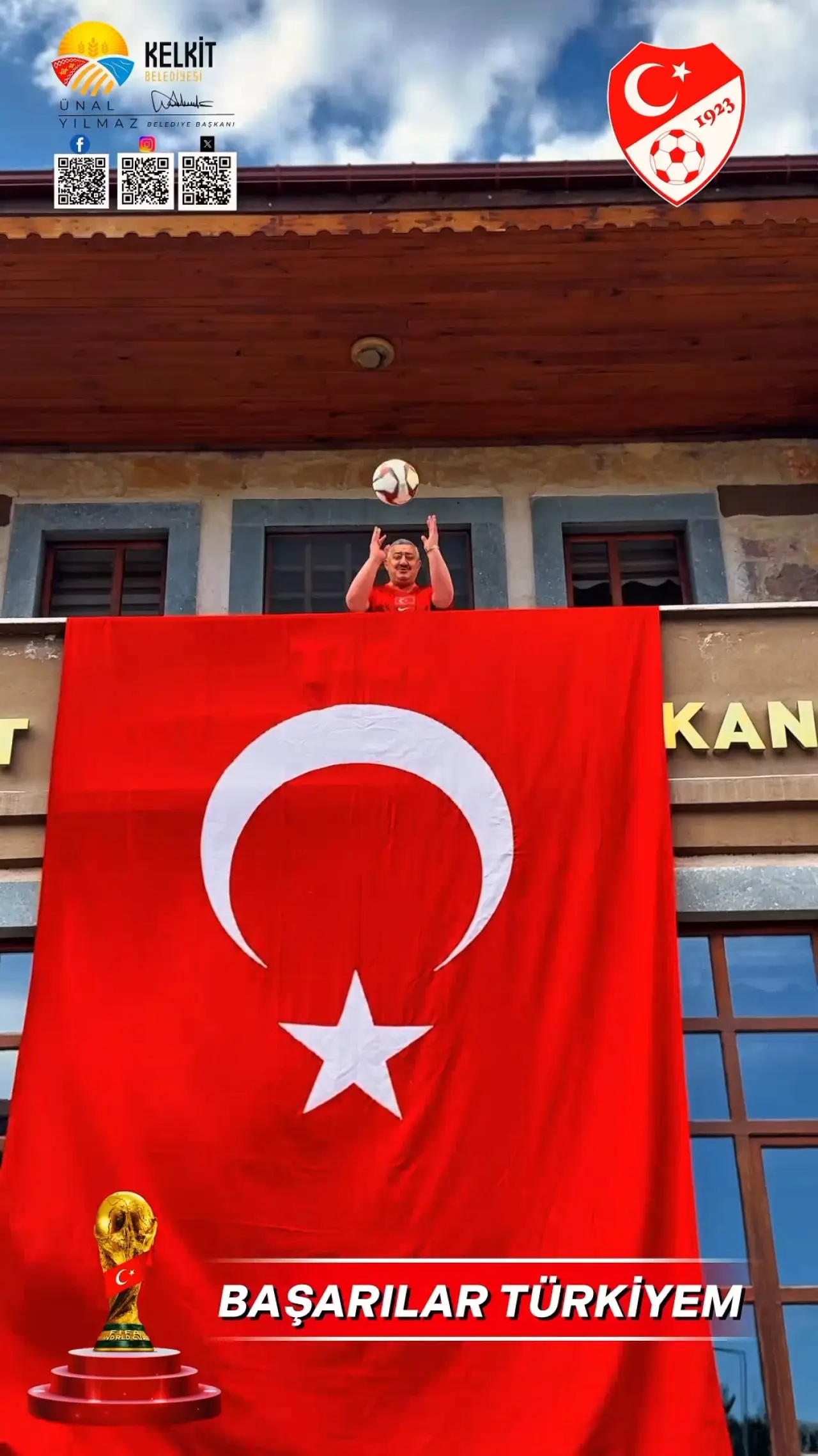 Başkan Ünal Yılmaz Kelkit halkını milli heyecana davet etti
