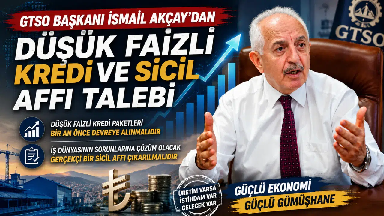 GTSO Başkanı İsmail Akçay’dan acil düşük faizli kredi ve sicil affı talebi