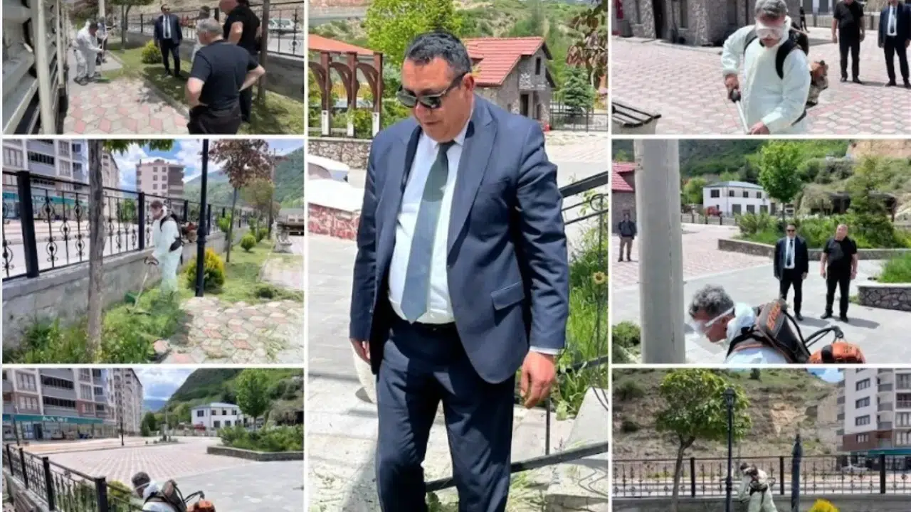 Gümüşhane Belediyesi kent genelinde yeşil alan düzenleme çalışmalarını yoğunlaştırdı