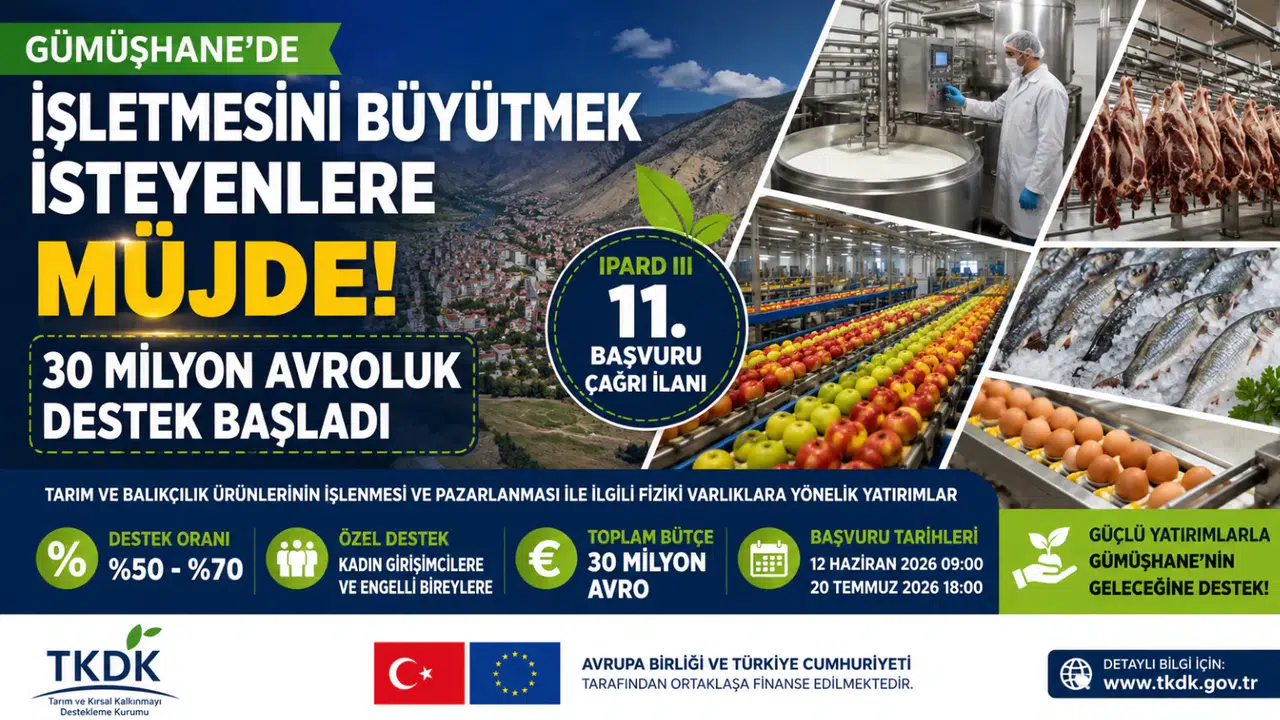 Gümüşhane’de İşletmesini Büyütmek İsteyenlere Müjde! 30 Milyon Avroluk Destek Başladı