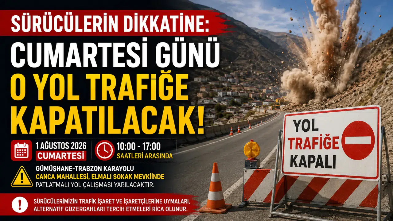 Cumartesi Günü O Yol Trafiğe Kapatılacak!