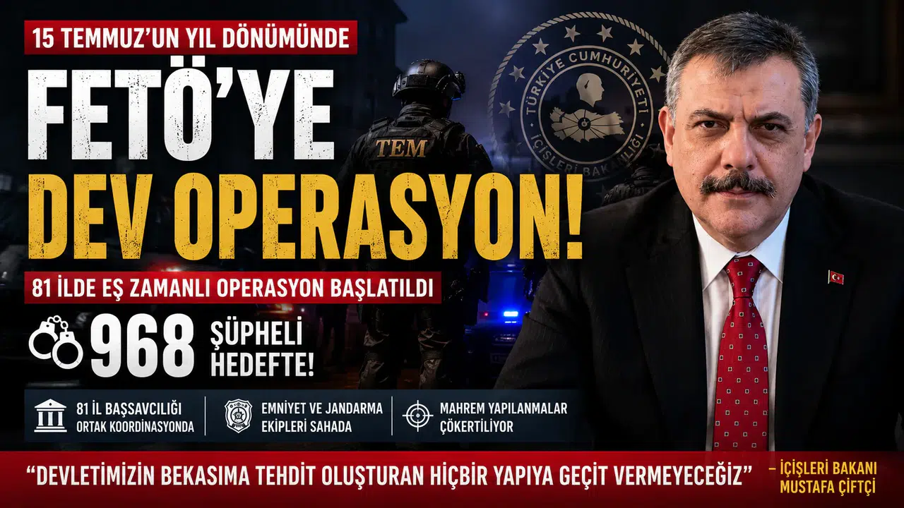 FETÖ’nün Mahrem Yapılanmasına 81 İlde Dev Operasyon