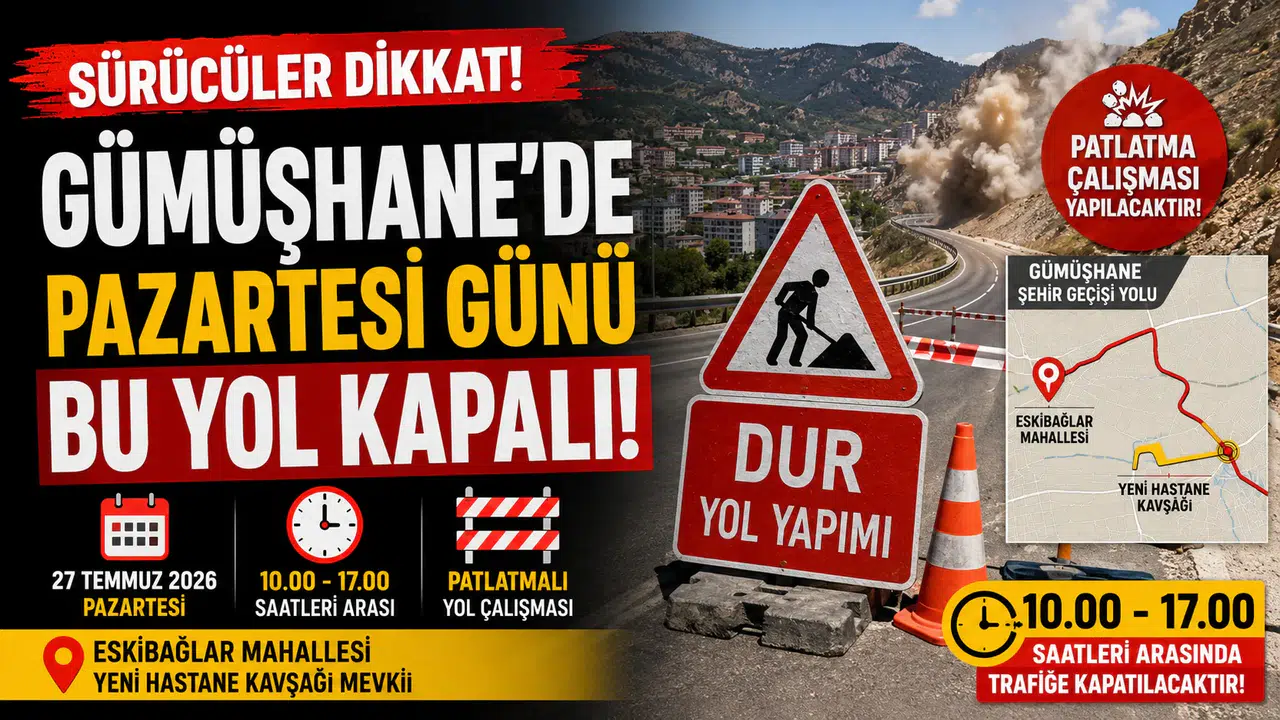 Pazartesi Günü O Yol Saatlerce Trafiğe Kapatılacak!