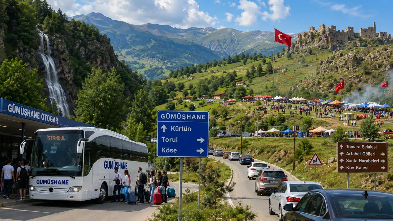 Ağustos’ta Yollar Gümüşhane’ye Dönüyor: Otogarda Hareketlilik Arttı