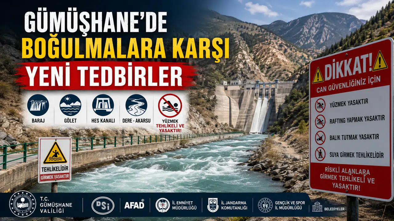Gümüşhane’de baraj, gölet ve HES kanallarında boğulmalara karşı yeni tedbirler