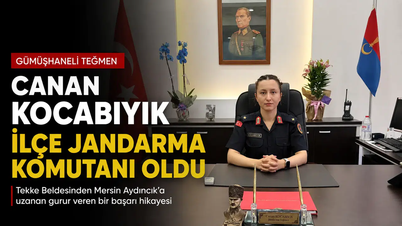 Gümüşhaneli Teğmen Canan Kocabıyık Aydıncık İlçe Jandarma Komutanı Oldu