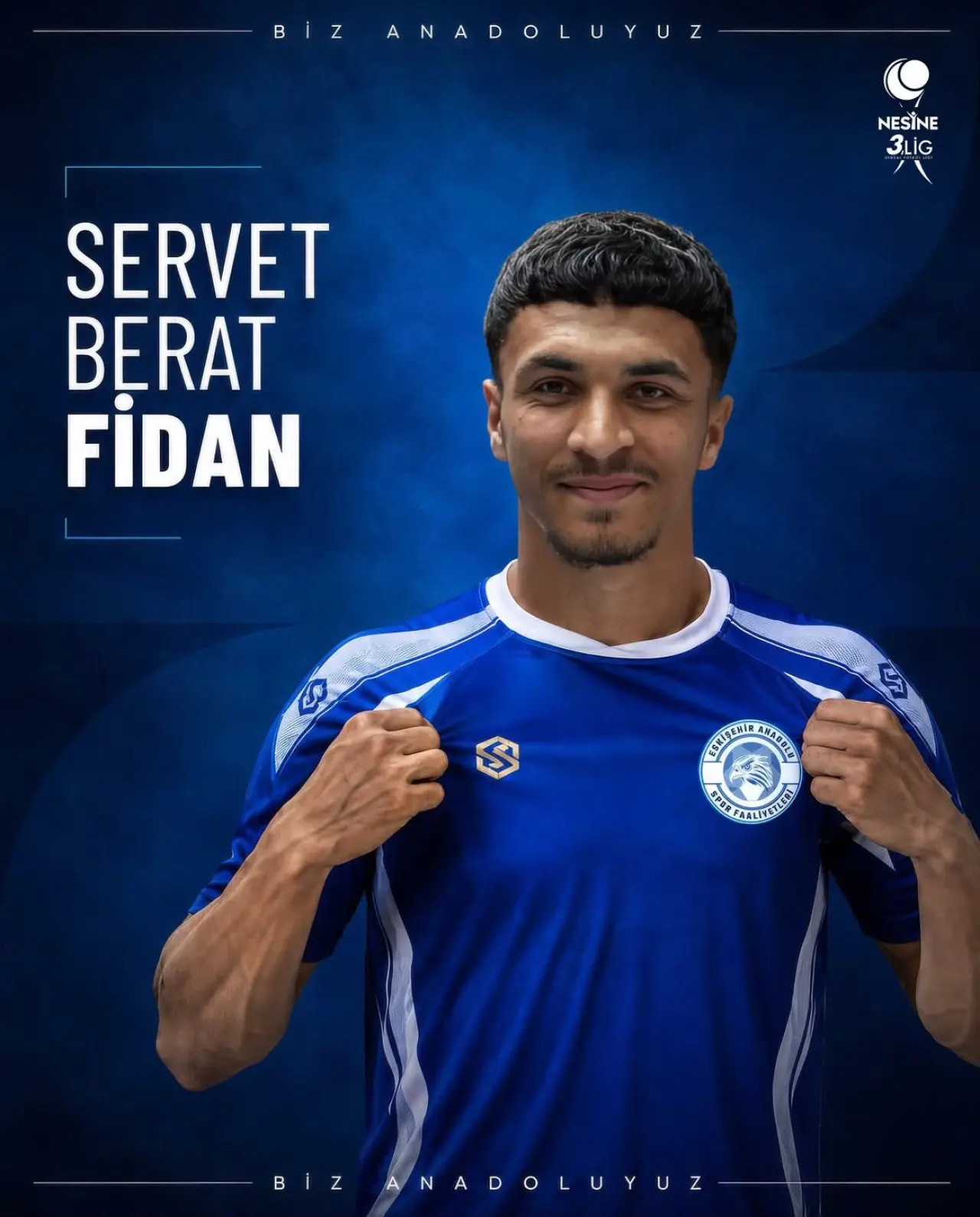 Köseli Genç Millî Futbolcu Servet Berat Fidan, Yeni Sezonda Eskişehir Anadolu SF Forması Giyecek