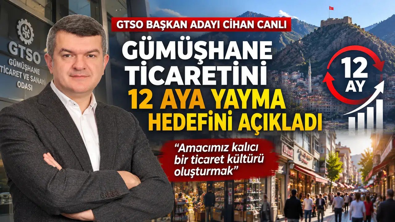 GTSO Başkan Adayı Cihan Canlı Gümüşhane Ticaretini 12 Aya Yayma Hedefini Açıkladı
