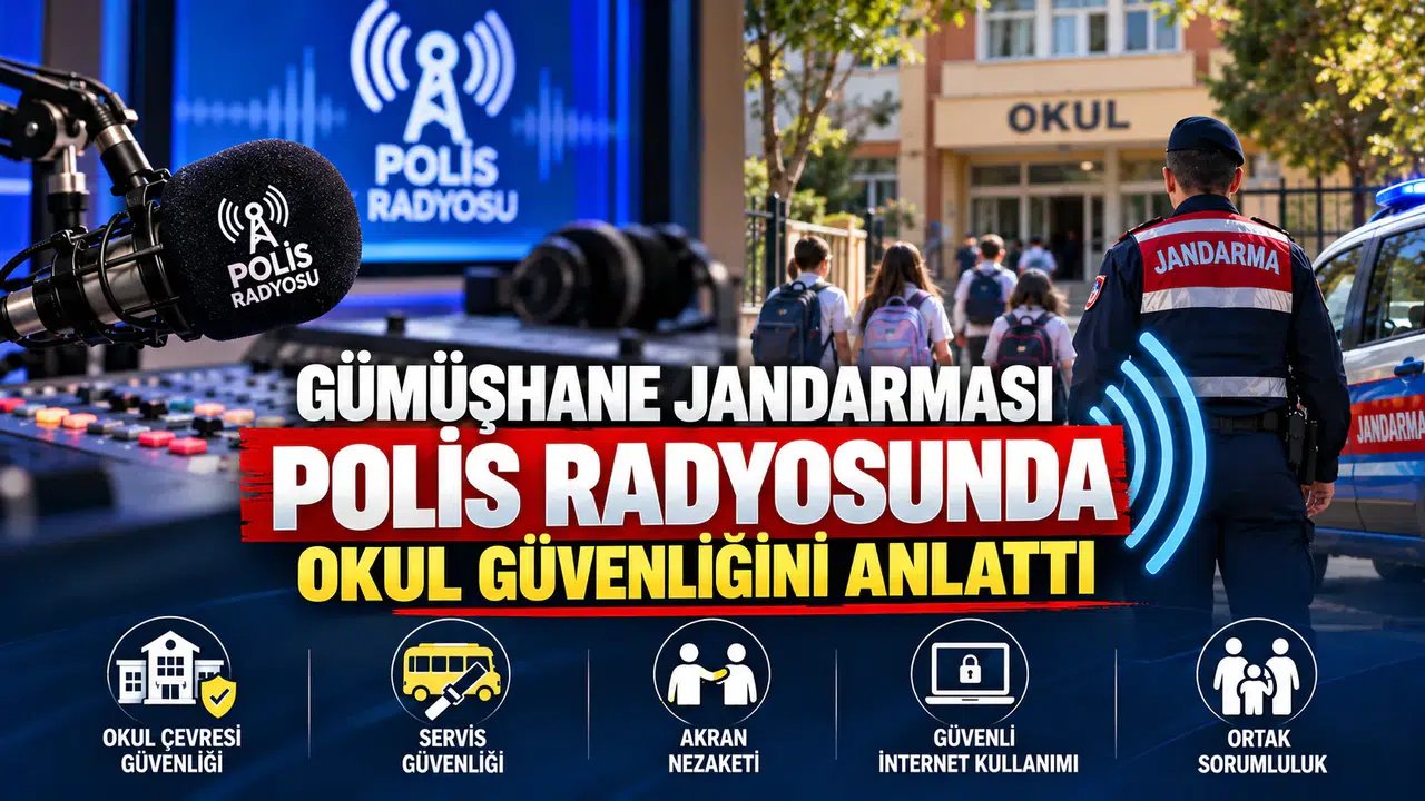 Gümüşhane Jandarması Polis Radyosunda Okul Güvenliğini Anlattı